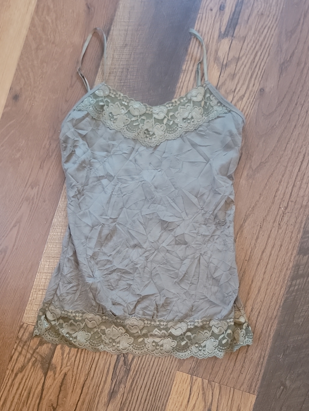 Maurices Olive Lace-Trim Camisole